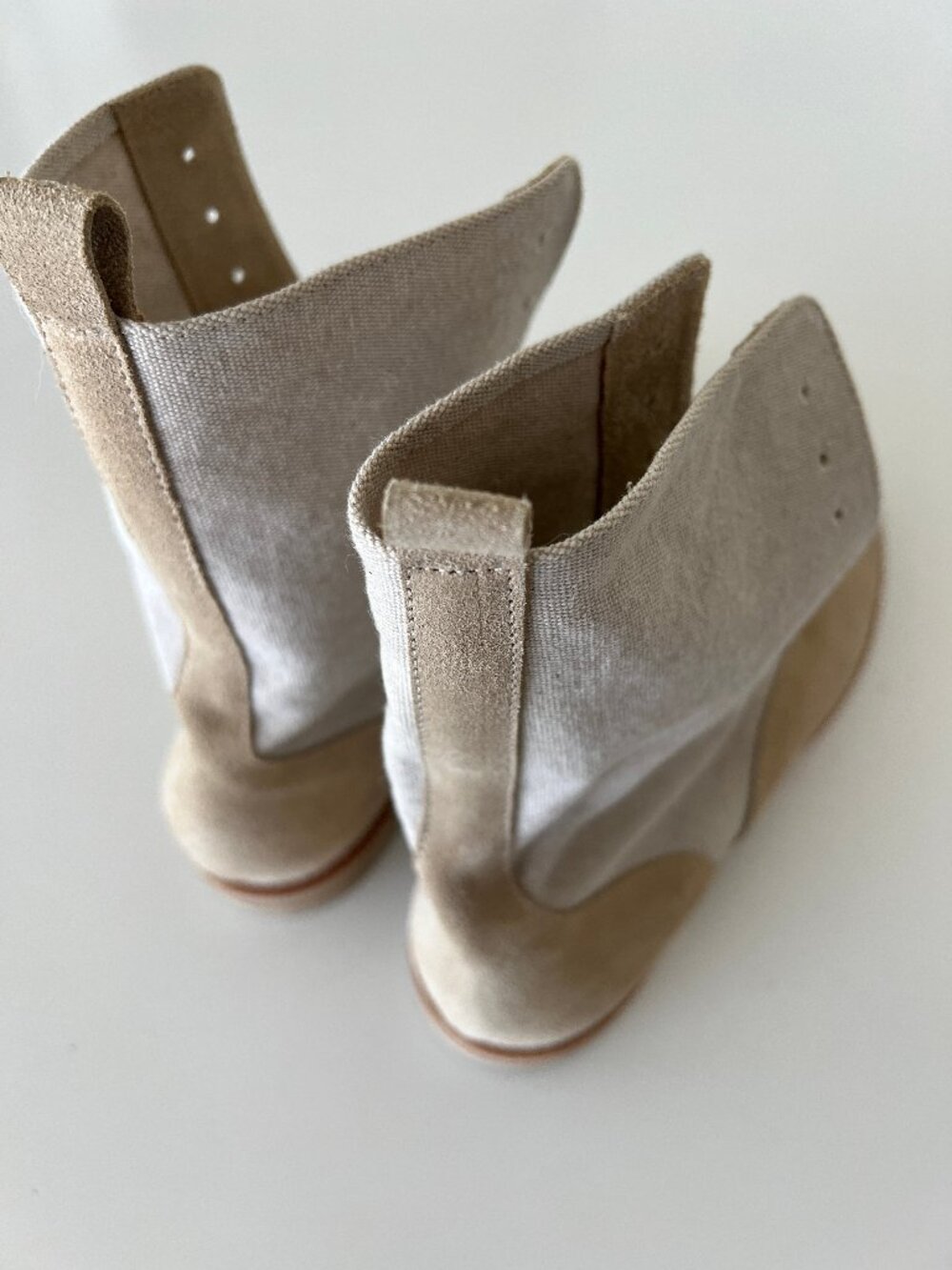 MM6 Maison Margiela Canvas & Suede Lace-Up Ankle Boots Size 39 – Unworn - Picture 2 of 12